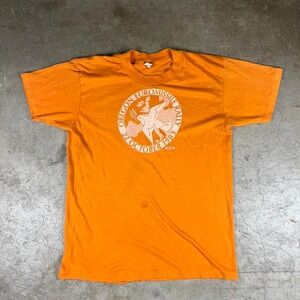 1983 Oregon Euromissile Rally tee -‎ orange cotton